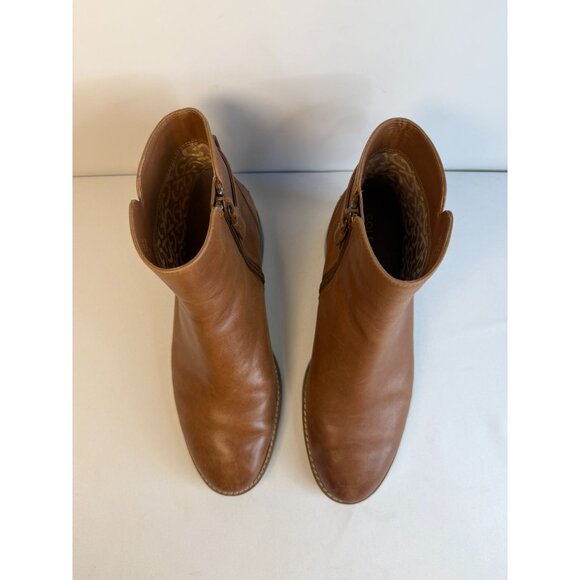 Cole Haan Hampshire Booties Women's Size 6.5B British Tan Leather Buckle Shoes - Picture 3 of 14